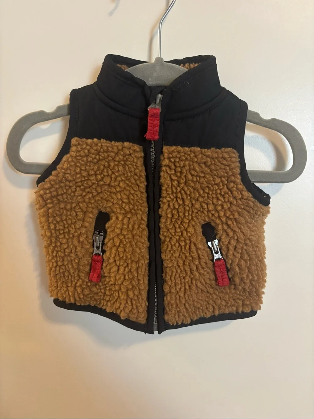 Carter’s Newborn NB Worker Sherpa Style Vest Baby Boy Shower Gift Announcement